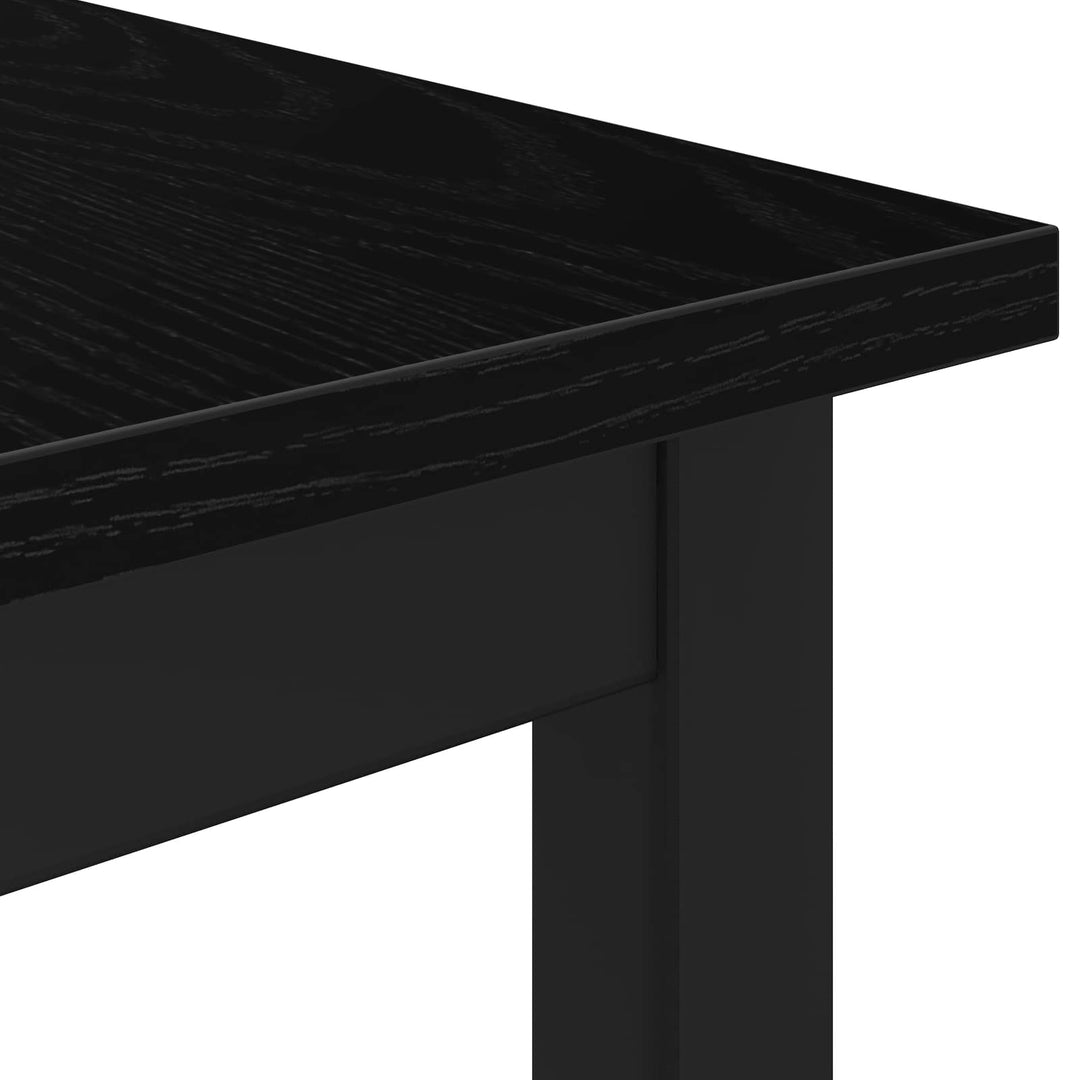 Spiseborde 80 x 80 x 75 cm Konstrueret træ Sort eg Firkantet