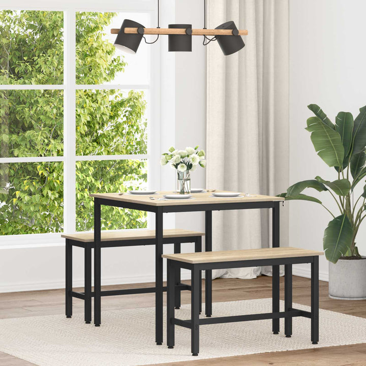 Spiseborde 80 x 80 x 75 cm Konstrueret træ Sonoma-eg Firkantet