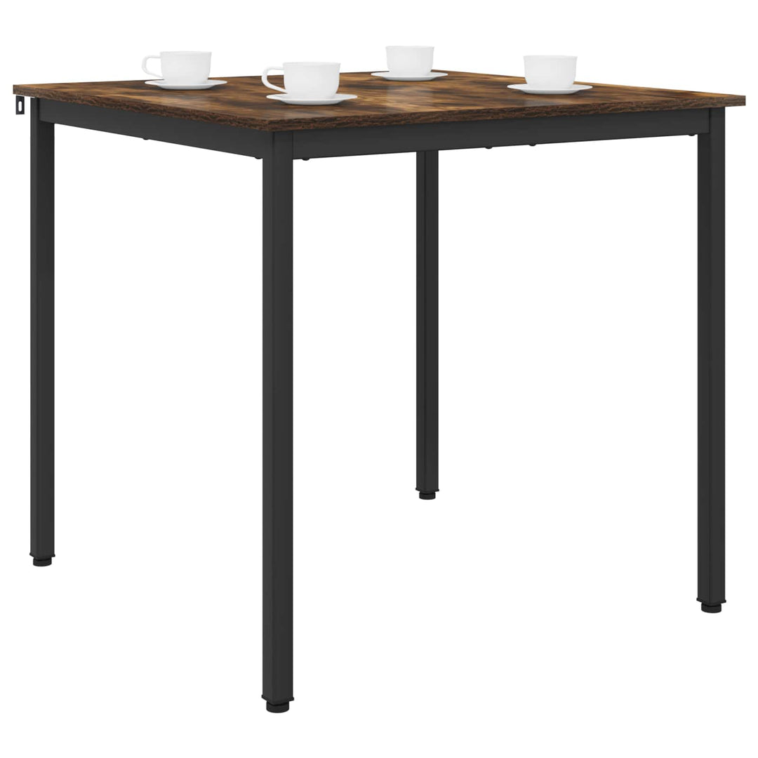 Spiseborde 80 x 80 x 75 cm Konstrueret træ Røget eg Firkantet