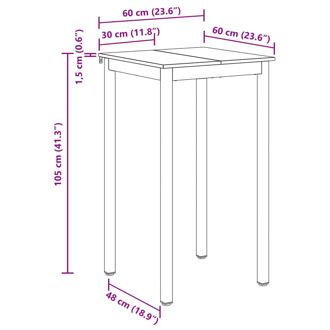 Stående Barbord Konstrueret træ