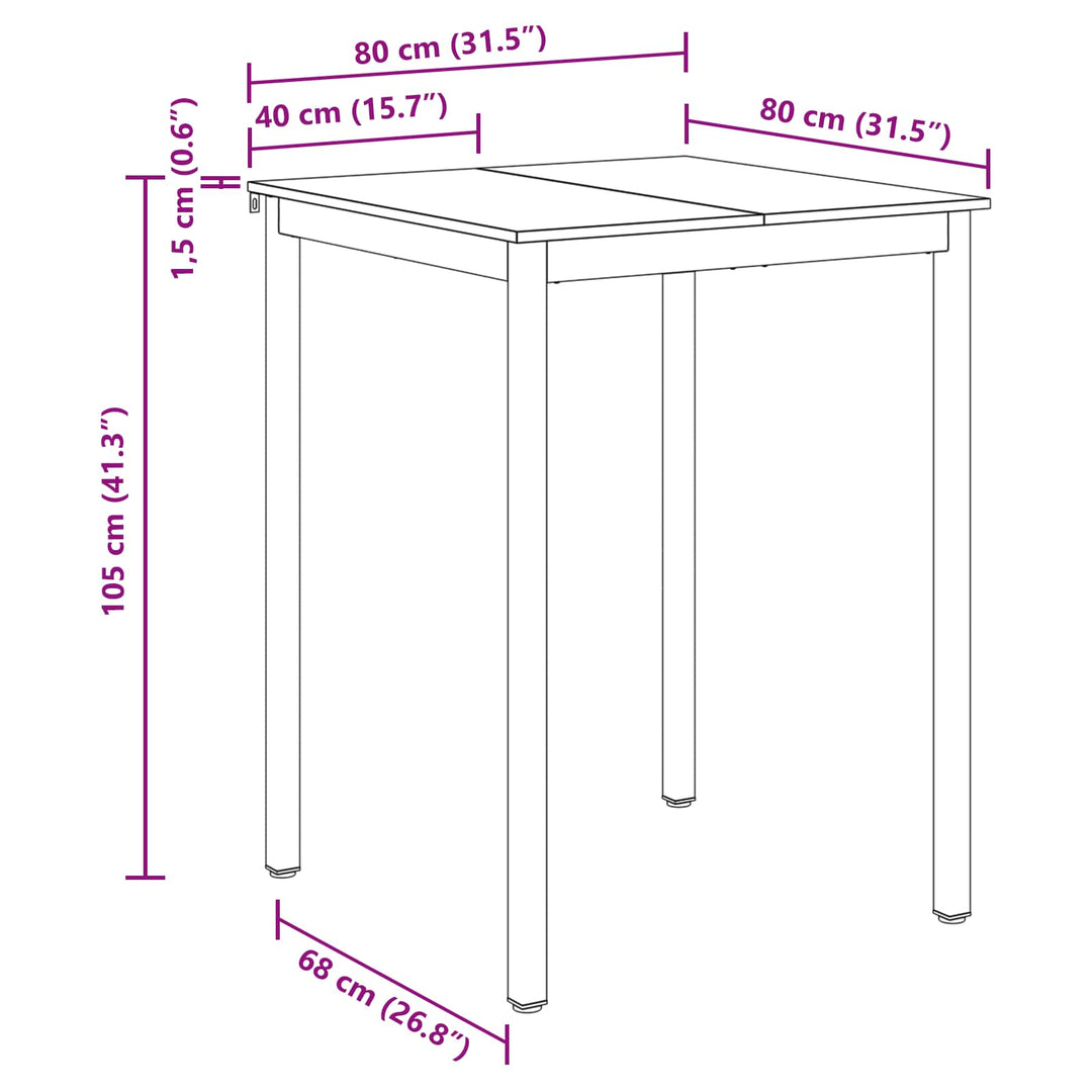 Stående Barbord Konstrueret træ