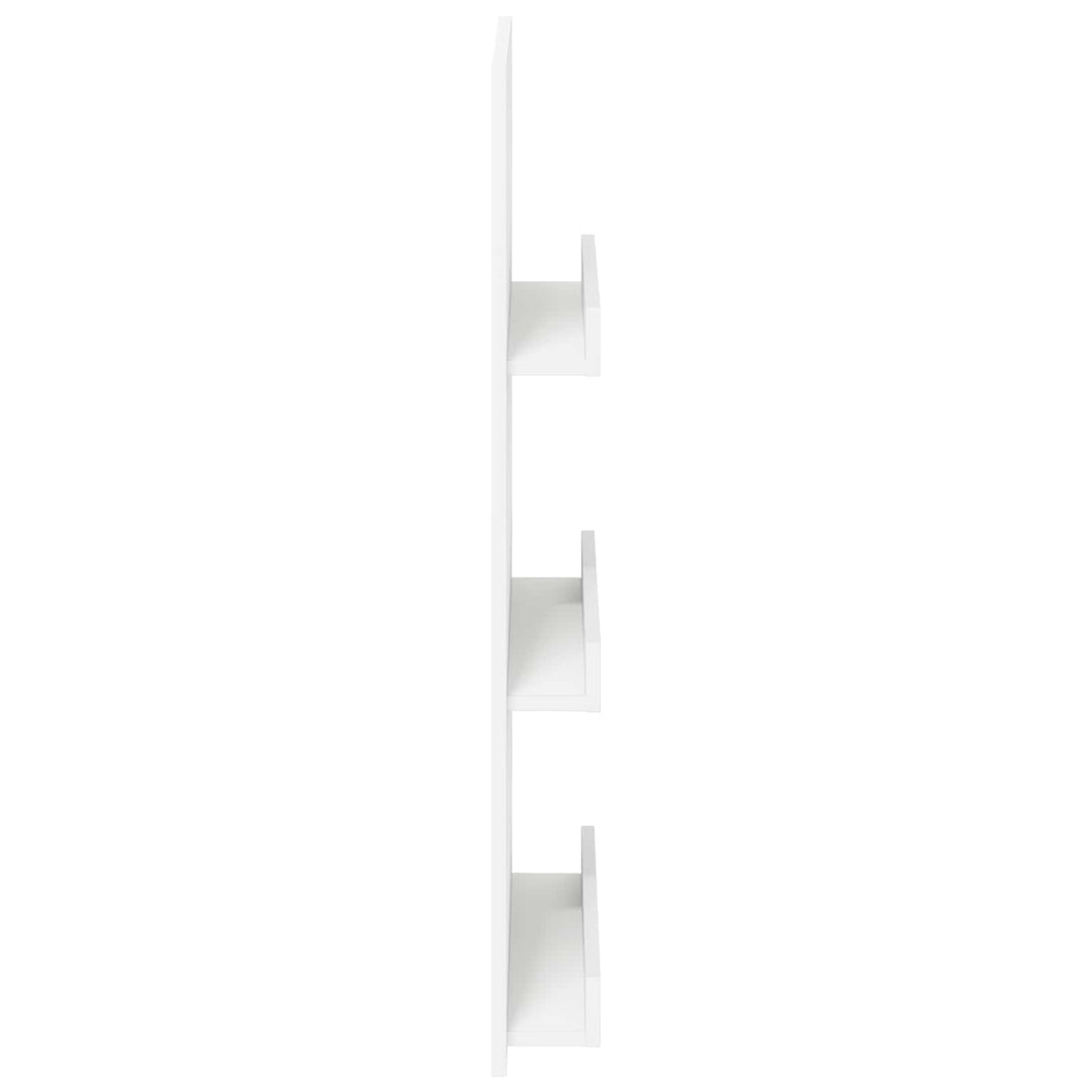 Magasin Rack med hylde Hvid 51 x 11 x 102 cm Konstrueret træ