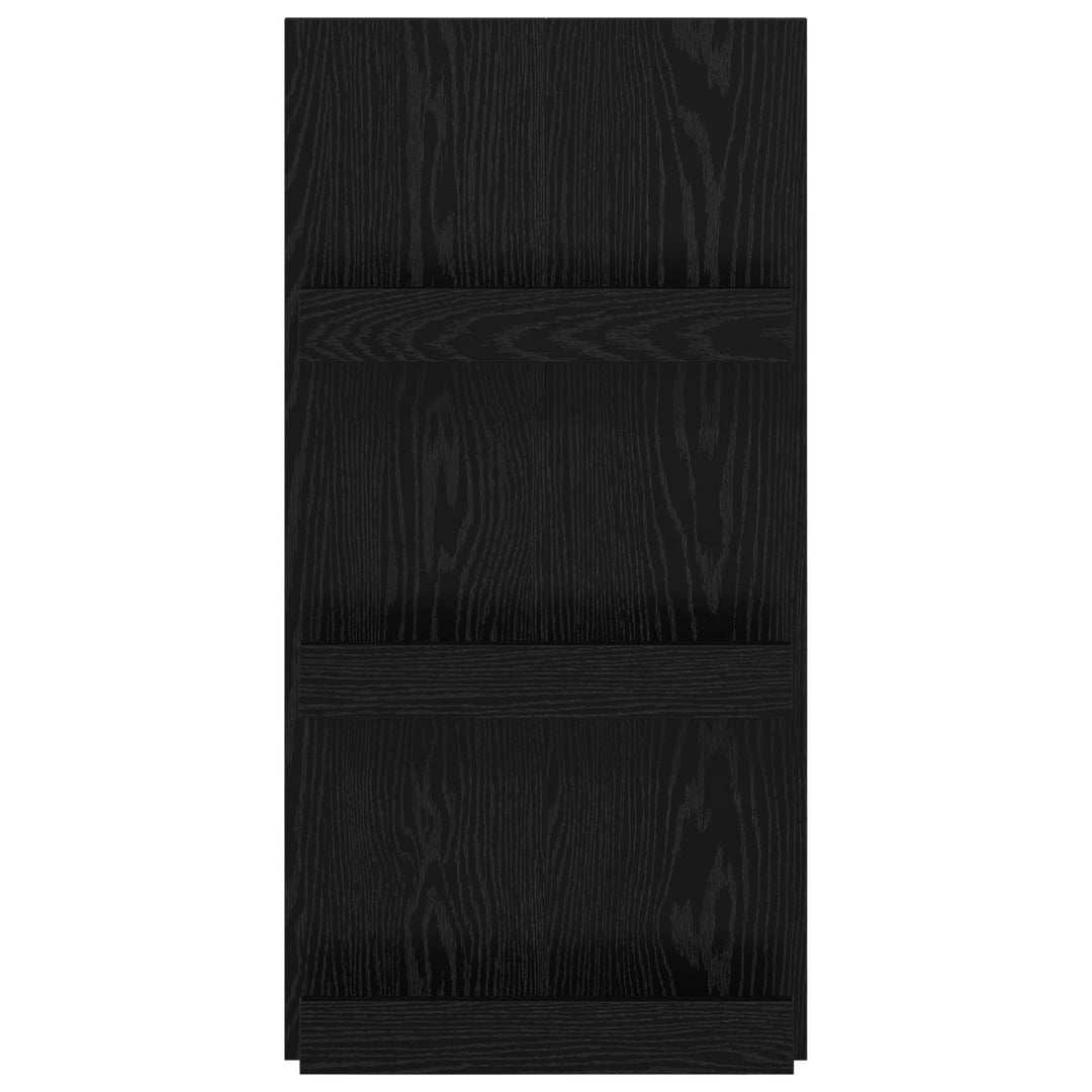 Magasin Rack med hylde Sort eg 51 x 11 x 102 cm Konstrueret træ