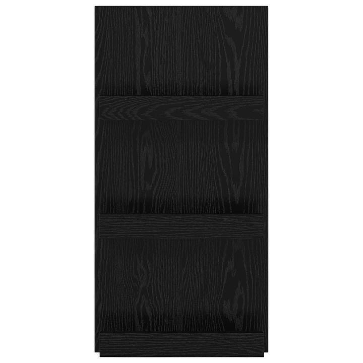 Magasin Rack med hylde Sort eg 51 x 11 x 102 cm Konstrueret træ