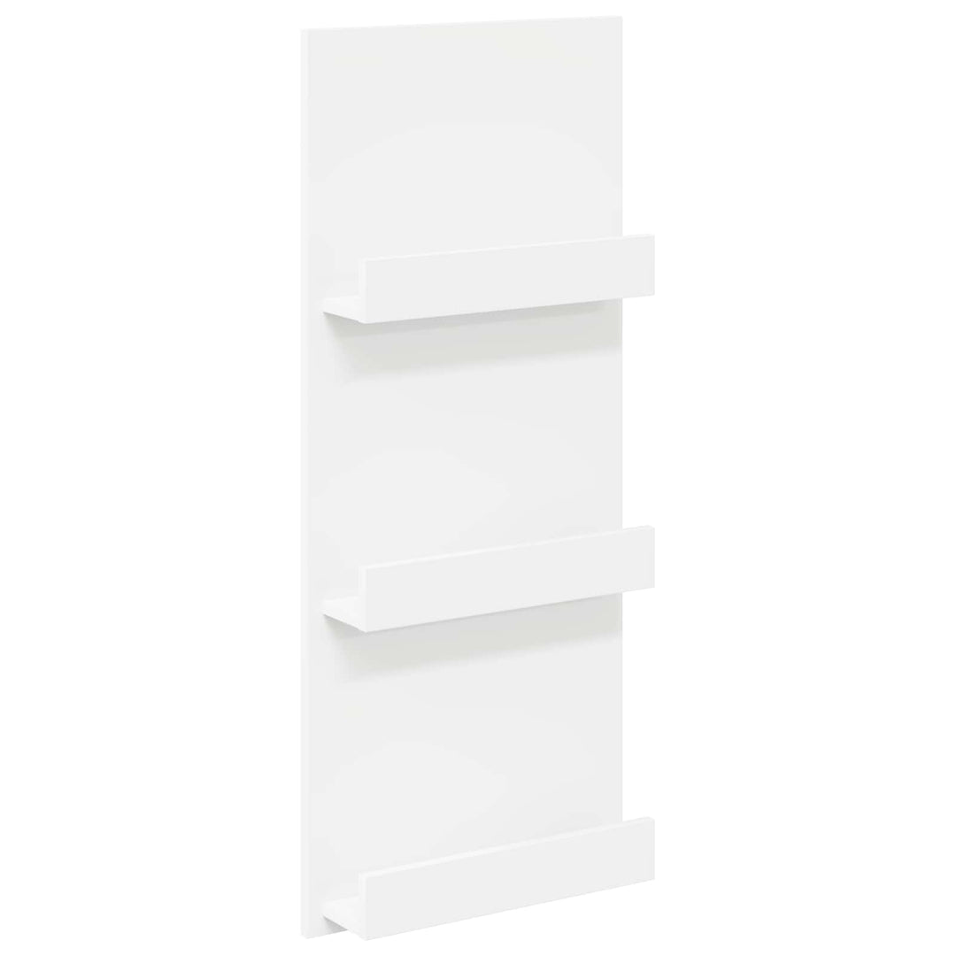 Magasin Rack med hylde Hvid 43 x 11 x 102 cm Konstrueret træ