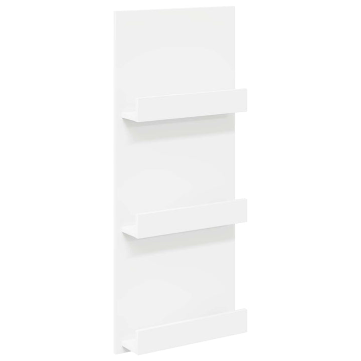 Magasin Rack med hylde Hvid 43 x 11 x 102 cm Konstrueret træ