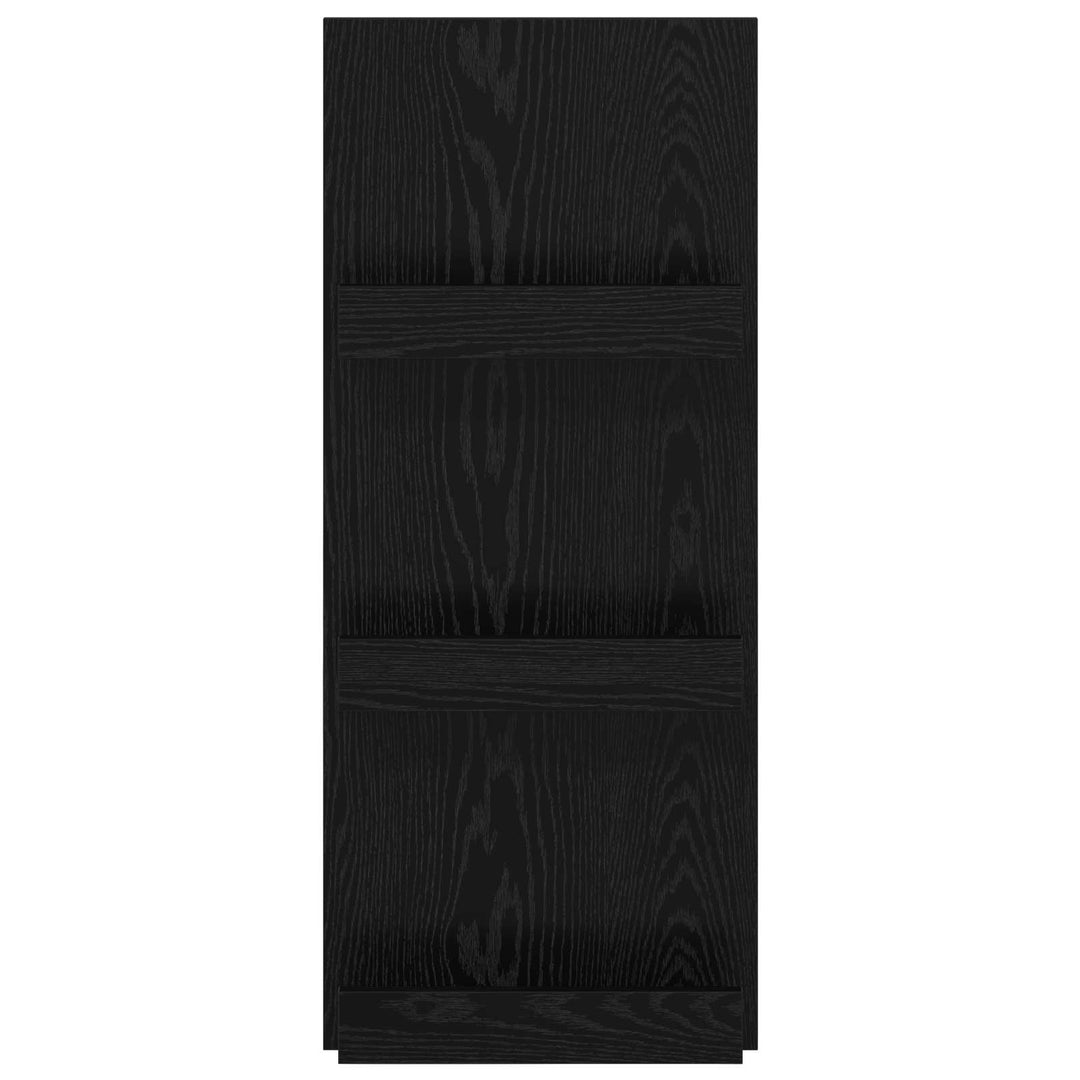 Magasin Rack med hylde Sort eg 43 x 11 x 102 cm Konstrueret træ