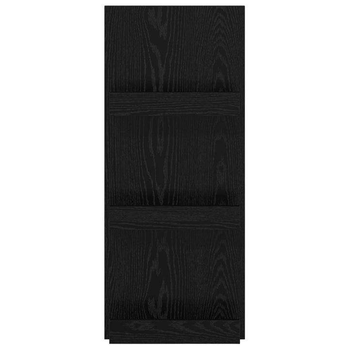 Magasin Rack med hylde Sort eg 43 x 11 x 102 cm Konstrueret træ