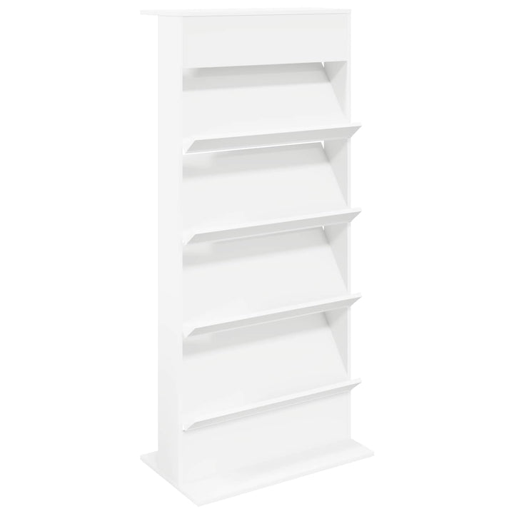 Magasin Rack med hylde Hvid 70 x 41 x 156 cm Konstrueret træ