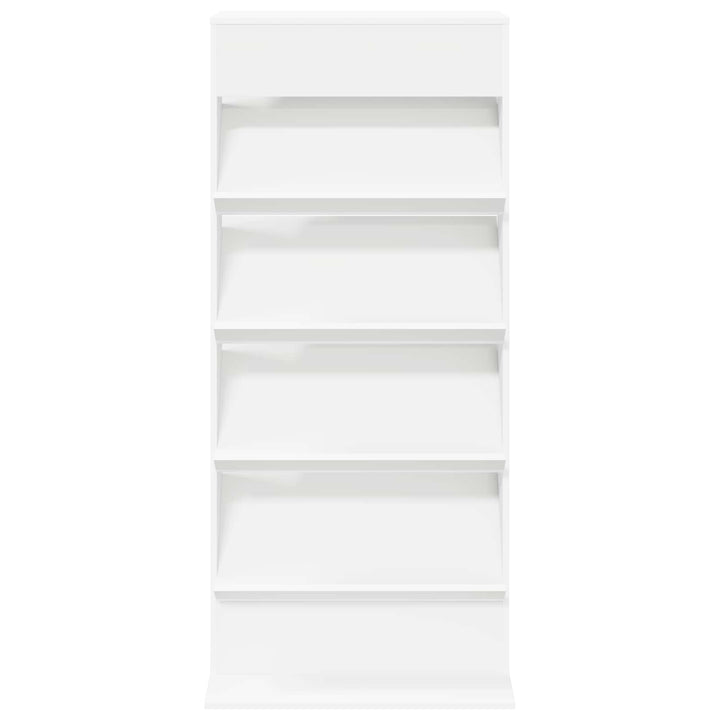 Magasin Rack med hylde Hvid 70 x 41 x 156 cm Konstrueret træ