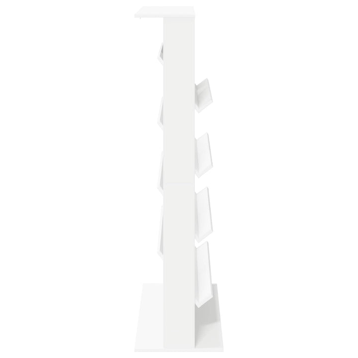 Magasin Rack med hylde Hvid 70 x 41 x 156 cm Konstrueret træ