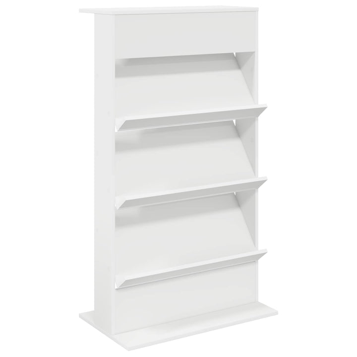 Magasin Rack med hylde Hvid 70 x 41 x 126 cm Konstrueret træ
