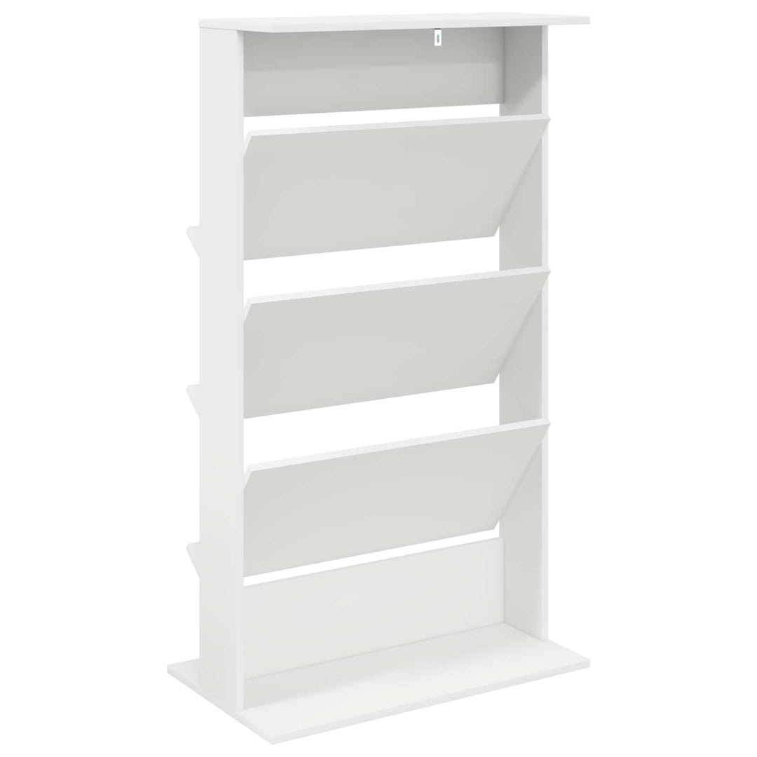 Magasin Rack med hylde Hvid 70 x 41 x 126 cm Konstrueret træ