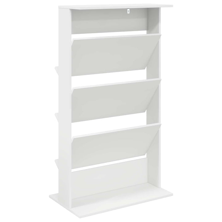 Magasin Rack med hylde Hvid 70 x 41 x 126 cm Konstrueret træ