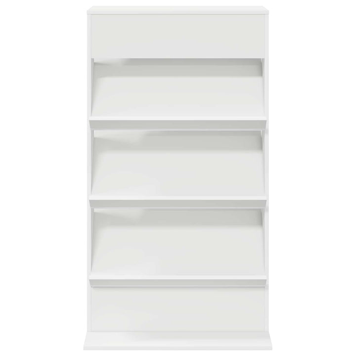 Magasin Rack med hylde Hvid 70 x 41 x 126 cm Konstrueret træ