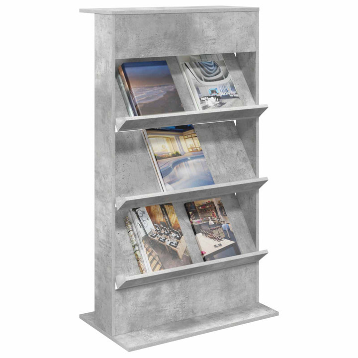 Magasin Rack Beton Grå 70 x 41 x 126 cm Konstrueret træ