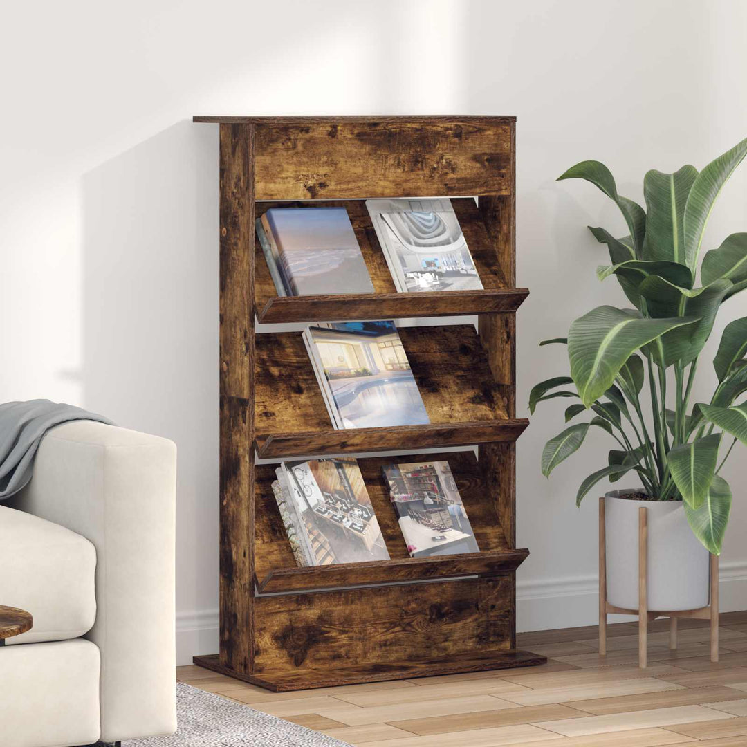 Magasin Rack Røget eg 70 x 41 x 126 cm Konstrueret træ