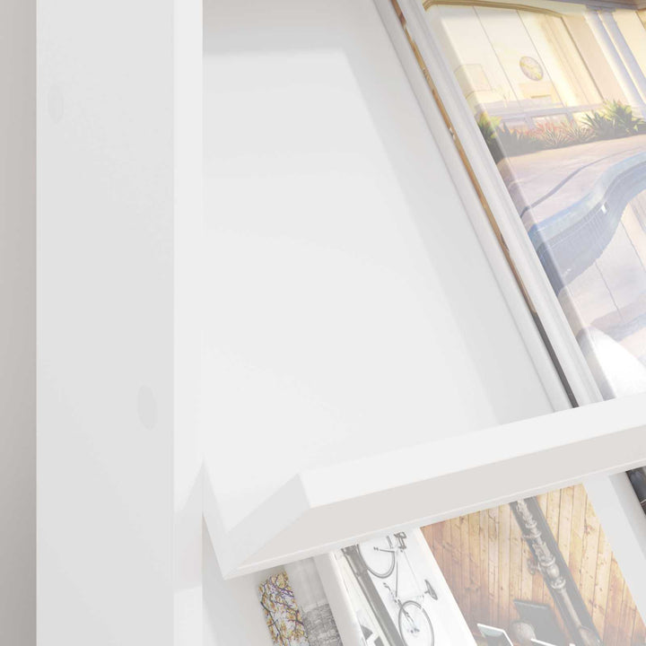 Magasin Rack med hylde Hvid 70 x 41 x 96 cm Konstrueret træ