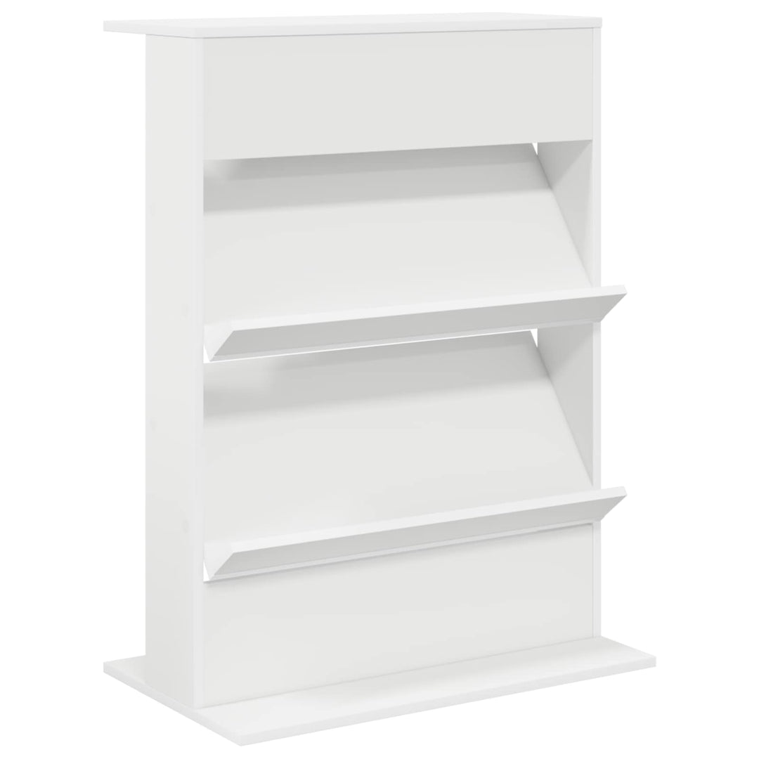 Magasin Rack med hylde Hvid 70 x 41 x 96 cm Konstrueret træ