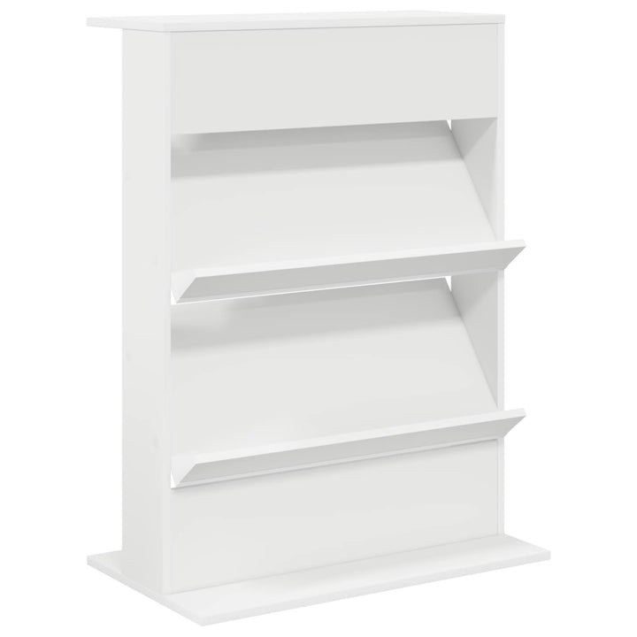 Magasin Rack med hylde Hvid 70 x 41 x 96 cm Konstrueret træ
