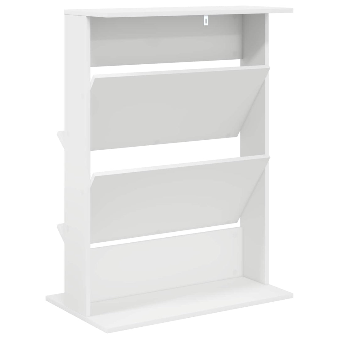 Magasin Rack med hylde Hvid 70 x 41 x 96 cm Konstrueret træ