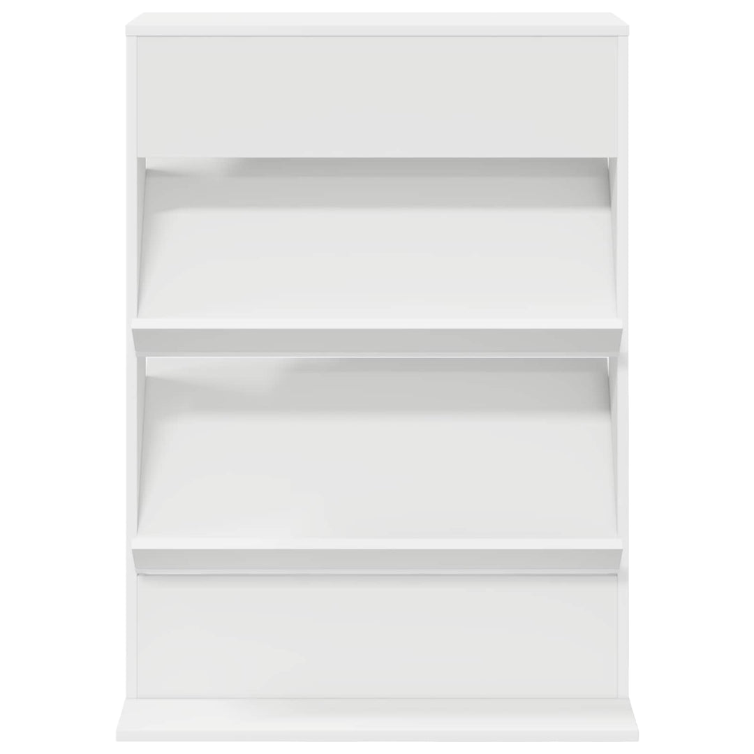 Magasin Rack med hylde Hvid 70 x 41 x 96 cm Konstrueret træ