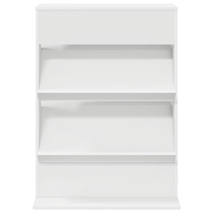 Magasin Rack med hylde Hvid 70 x 41 x 96 cm Konstrueret træ