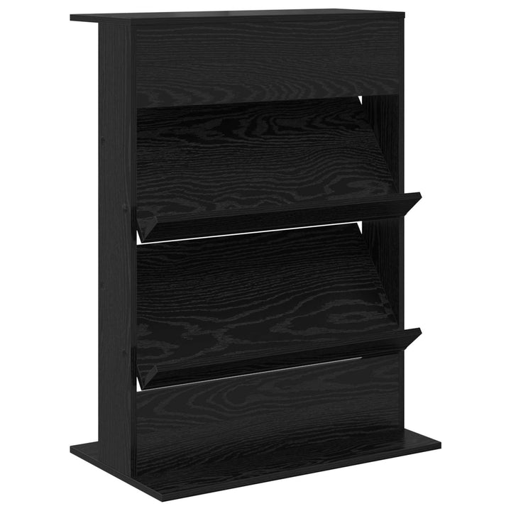 Magasin Rack med hylde Sort eg 70 x 41 x 96 cm Konstrueret træ