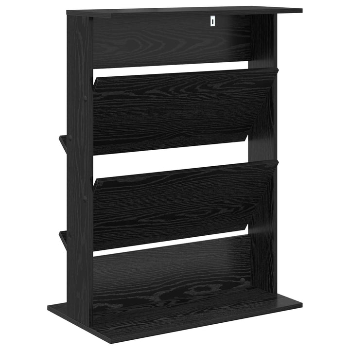 Magasin Rack med hylde Sort eg 70 x 41 x 96 cm Konstrueret træ
