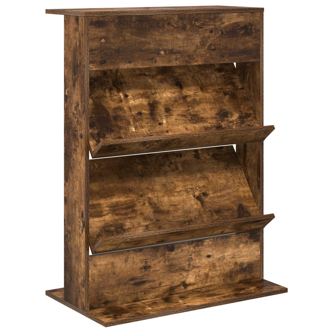Magasin Rack med hylde Røget eg 70 x 41 x 96 cm Konstrueret træ