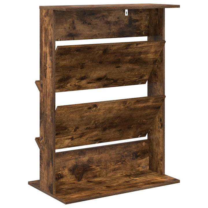Magasin Rack med hylde Røget eg 70 x 41 x 96 cm Konstrueret træ