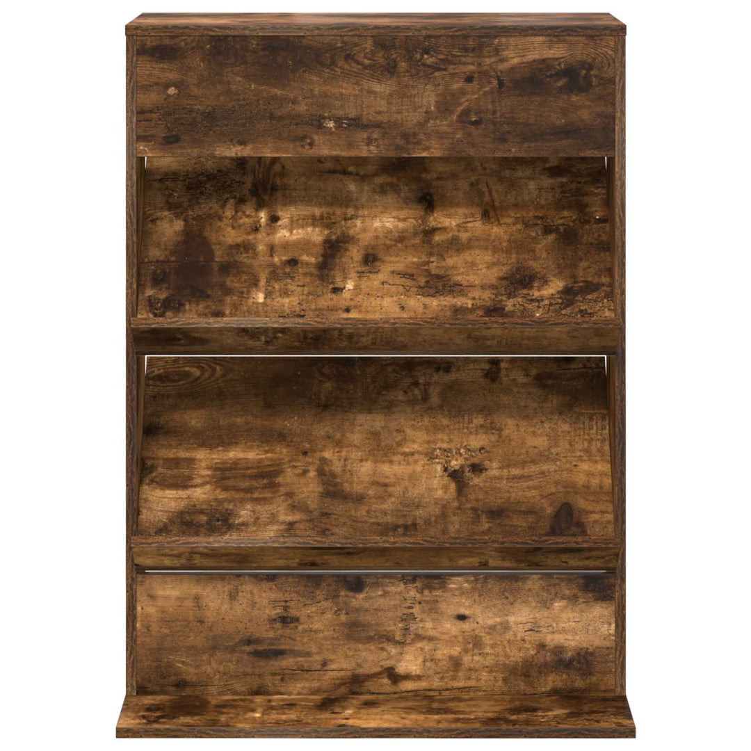 Magasin Rack med hylde Røget eg 70 x 41 x 96 cm Konstrueret træ