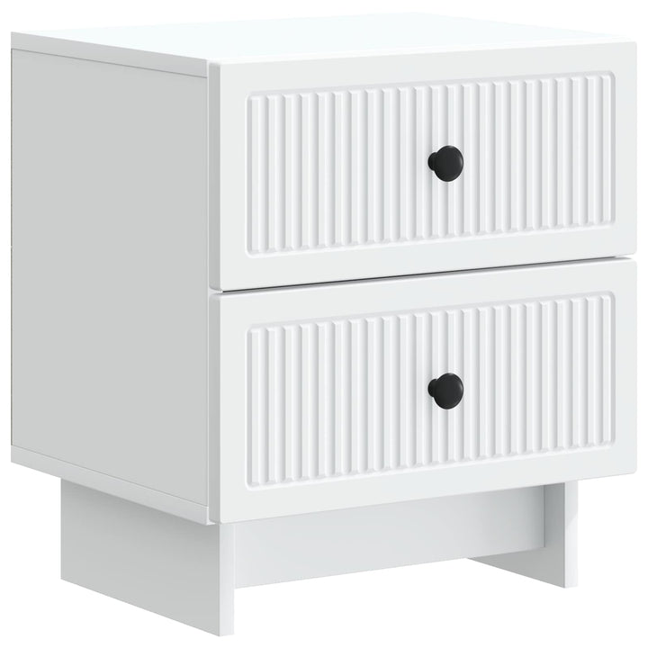 Natskab 2 pcs Hvid 43 x 34,5 x 47,5 cm Konstrueret træ