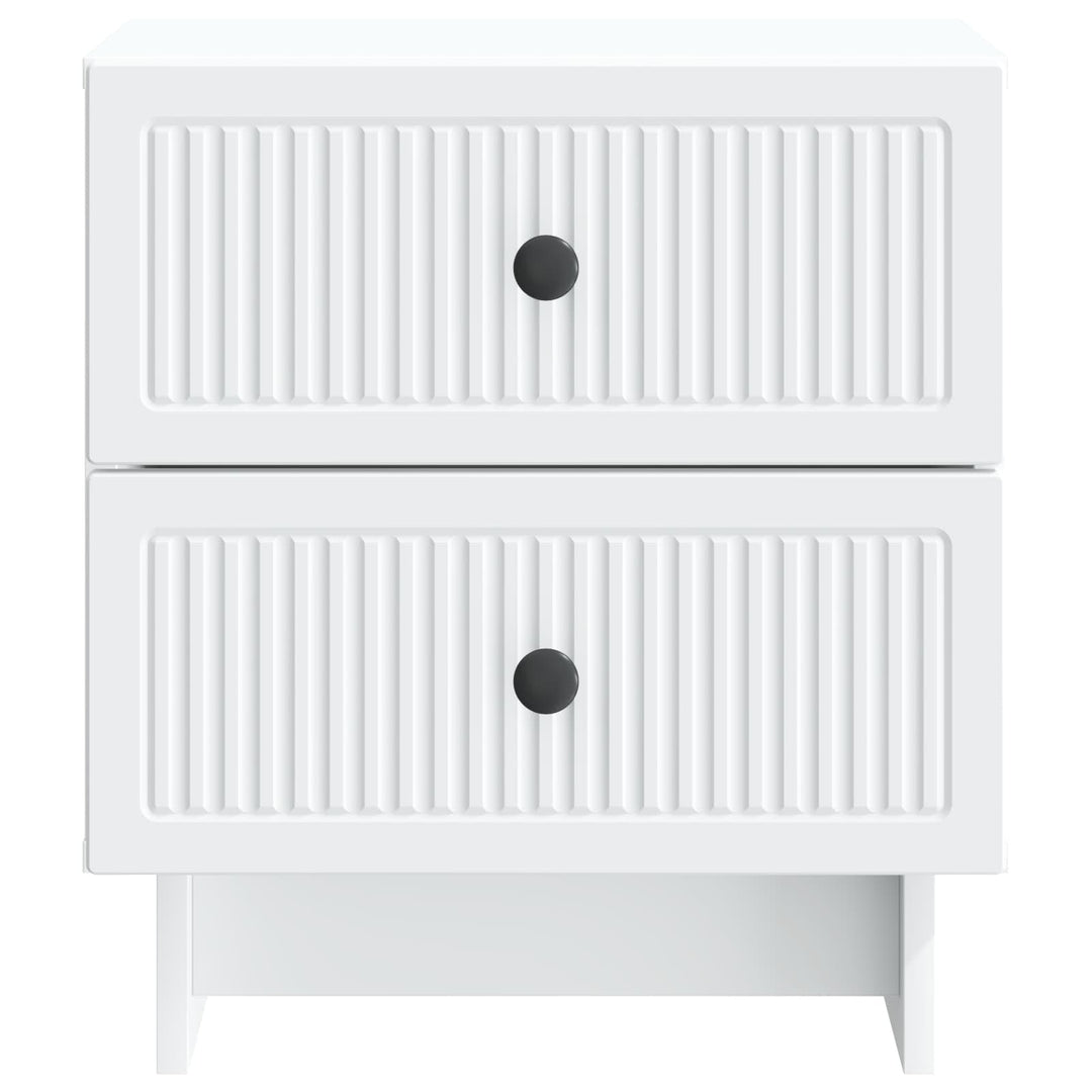 Natskab 2 pcs Hvid 43 x 34,5 x 47,5 cm Konstrueret træ