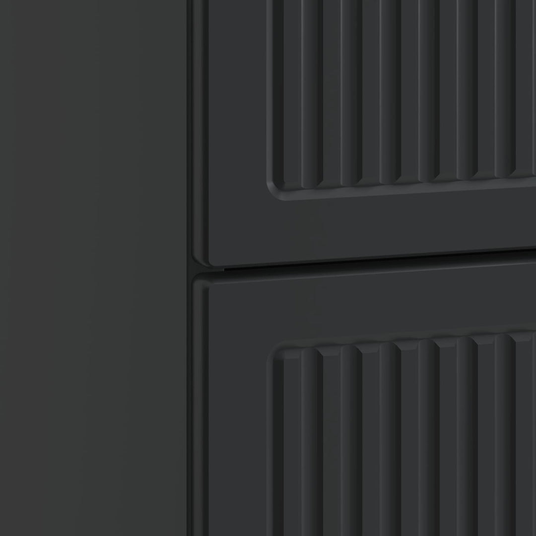 Natskab 2 pcs Sort 43 x 34,5 x 47,5 cm Konstrueret træ