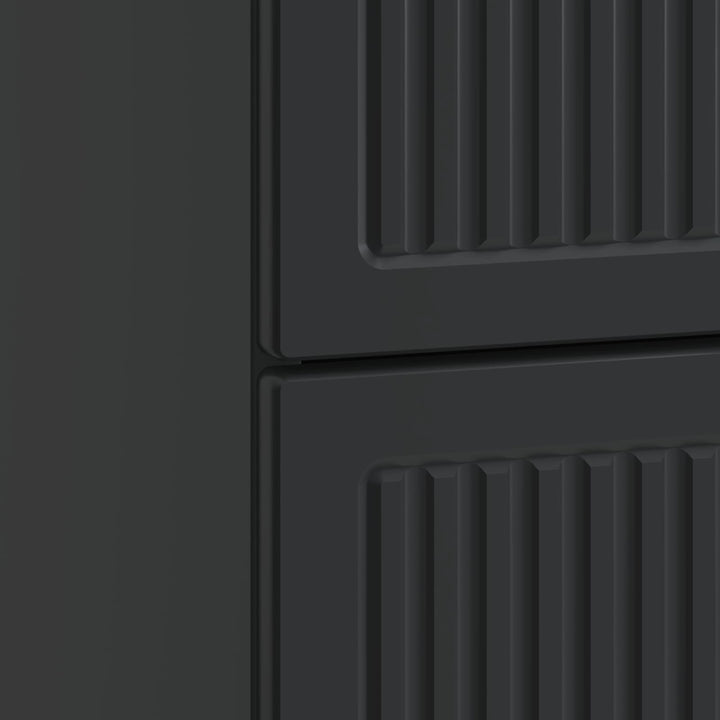 Natskab 2 pcs Sort 43 x 34,5 x 47,5 cm Konstrueret træ