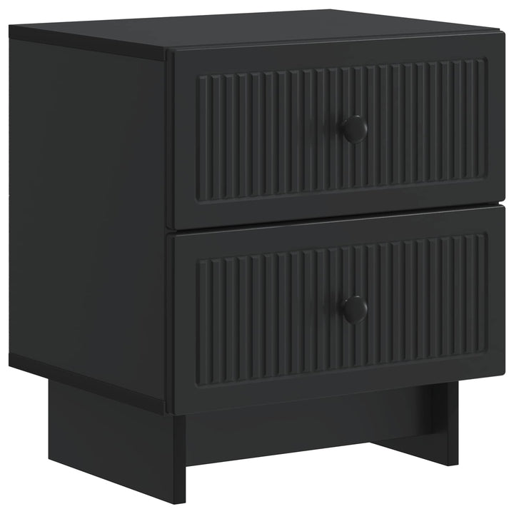 Natskab 2 pcs Sort 43 x 34,5 x 47,5 cm Konstrueret træ