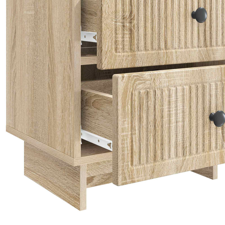 Natskab 2 pcs Sonoma-eg 43 x 34,5 x 47,5 cm Konstrueret træ