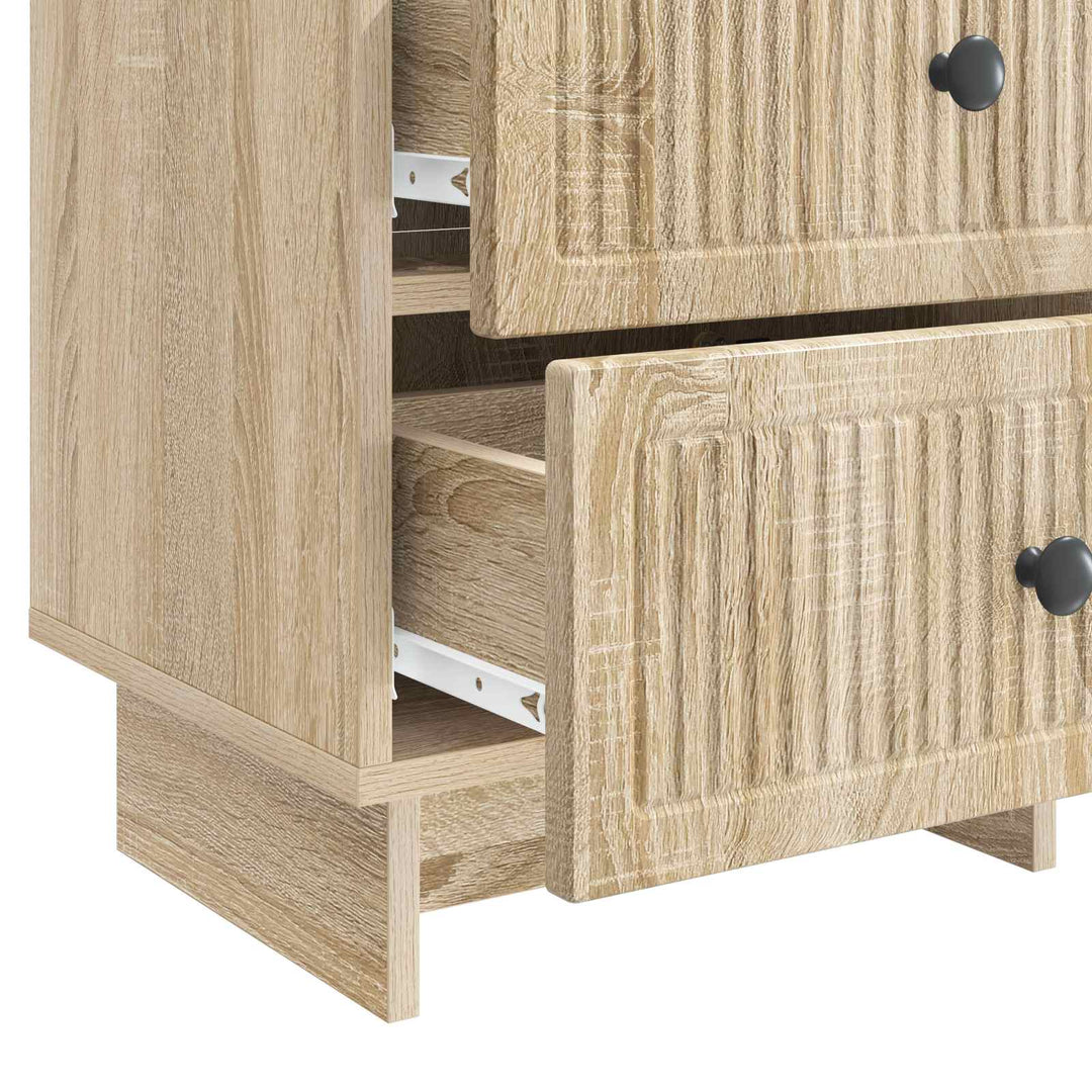 Natskab 2 stk. Sonoma-eg 43 x 34,5 x 47,5 cm Konstrueret træ