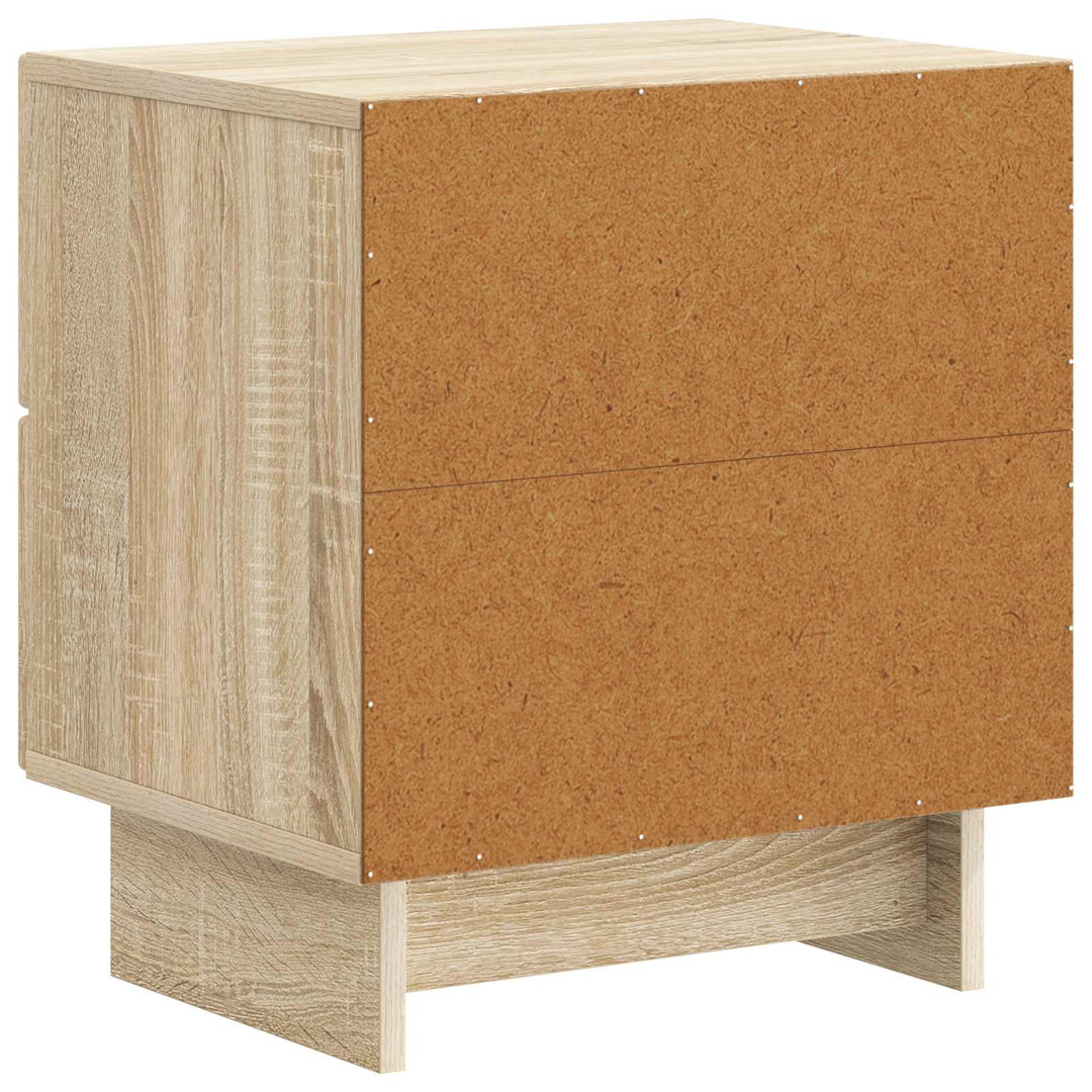 Natskab 2 pcs Sonoma-eg 43 x 34,5 x 47,5 cm Konstrueret træ