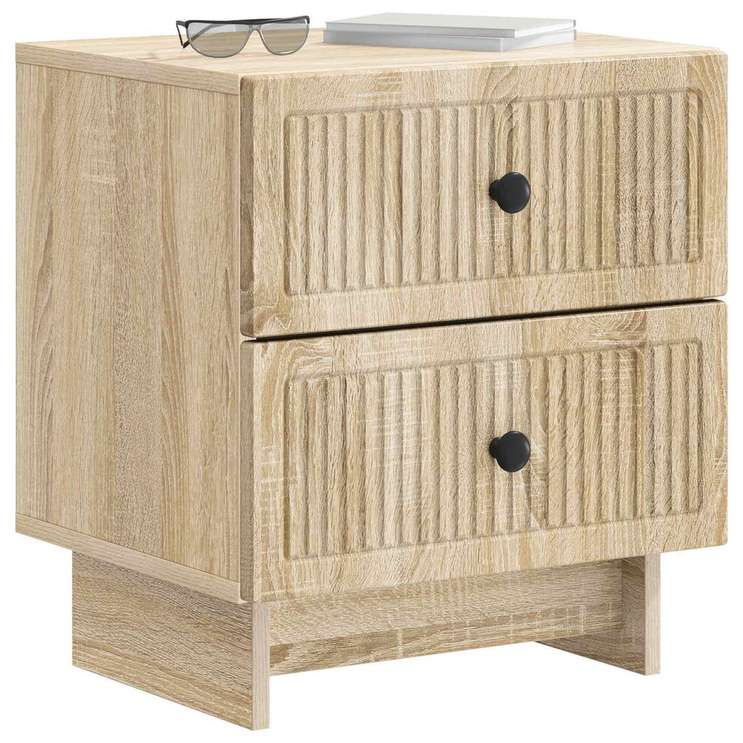 Natskab 2 pcs Sonoma-eg 43 x 34,5 x 47,5 cm Konstrueret træ