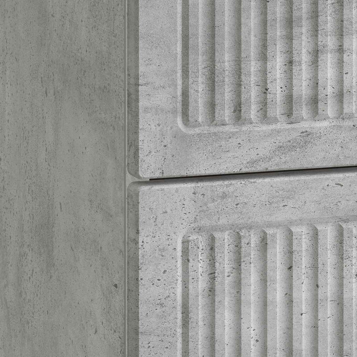 Natskab med skuffe Betongrå 43 x 34,5 x 47,5 cm Konstrueret træ