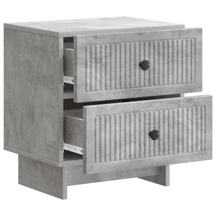 Natskab 2 pcs Betongrå 43 x 34,5 x 47,5 cm Konstrueret træ
