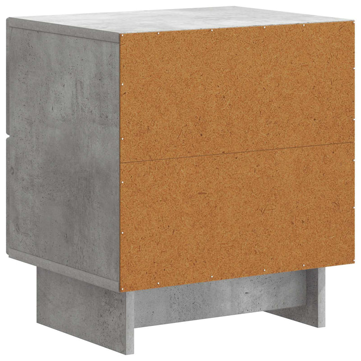 Natskab 2 pcs Betongrå 43 x 34,5 x 47,5 cm Konstrueret træ