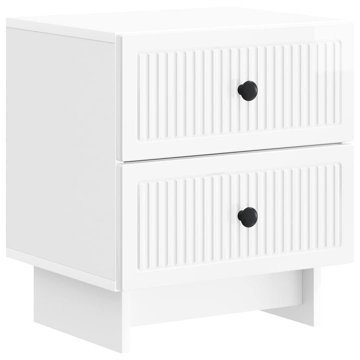 Natskab 2 pcs Hvid højglans 43 x 34,5 x 47,5 cm Konstrueret træ
