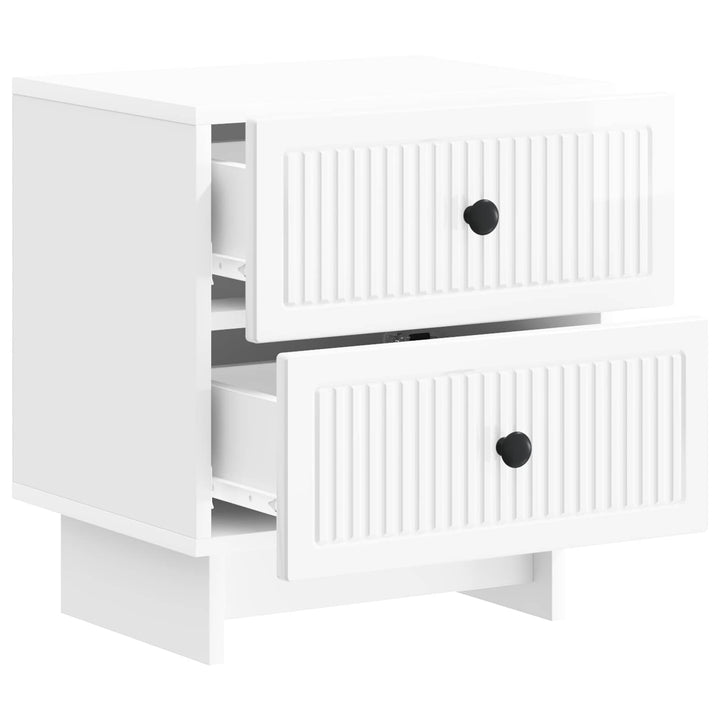 Natskab 2 pcs Hvid højglans 43 x 34,5 x 47,5 cm Konstrueret træ