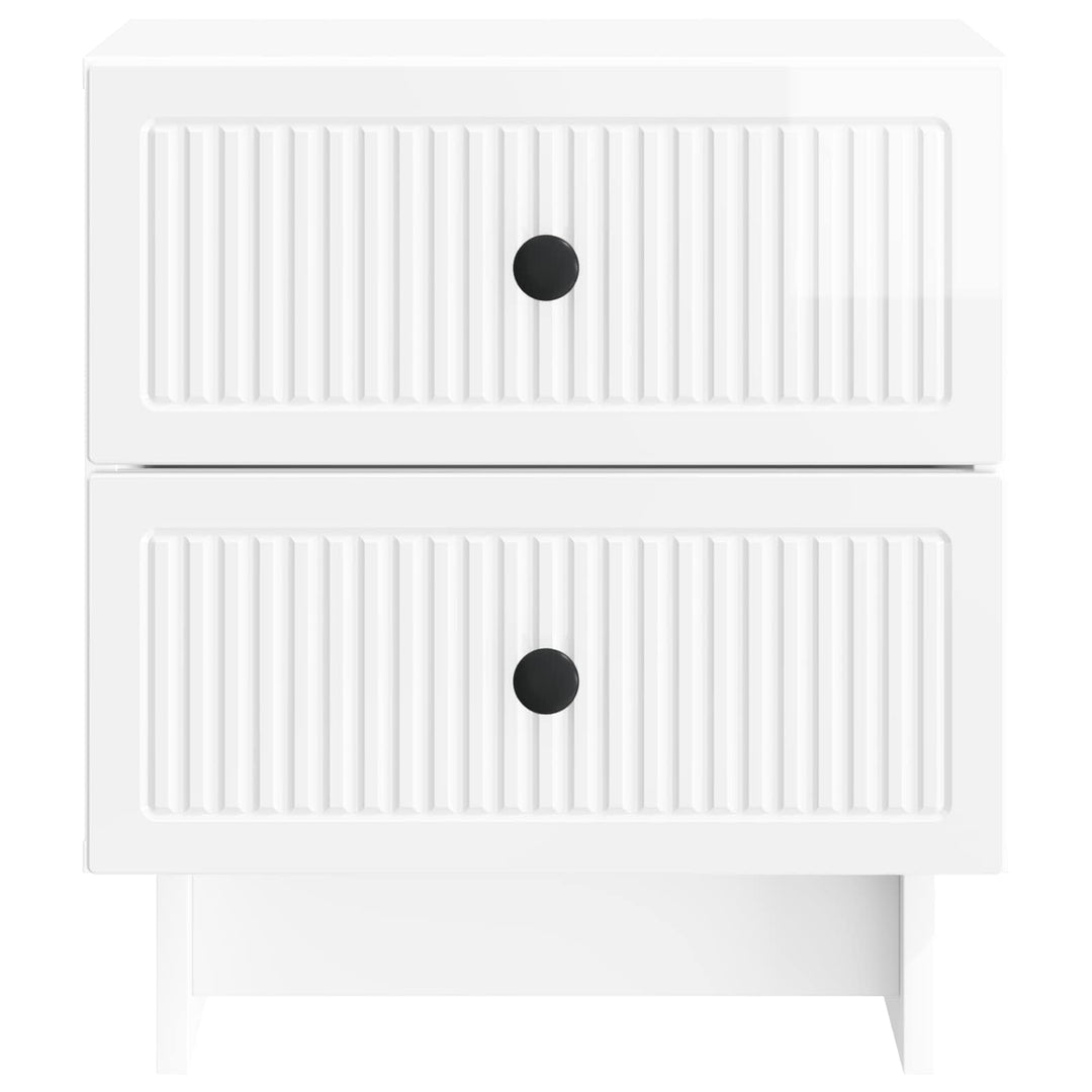 Natskab 2 pcs Hvid højglans 43 x 34,5 x 47,5 cm Konstrueret træ