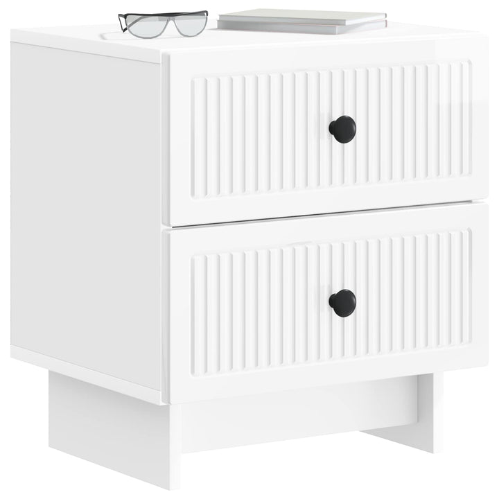 Natskab 2 pcs Hvid højglans 43 x 34,5 x 47,5 cm Konstrueret træ