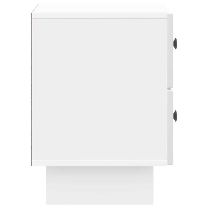 Natskab 2 pcs Hvid højglans 43 x 34,5 x 47,5 cm Konstrueret træ