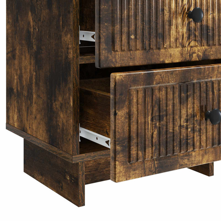 Natskab med skuffe Røget eg 43 x 34,5 x 47,5 cm Konstrueret træ